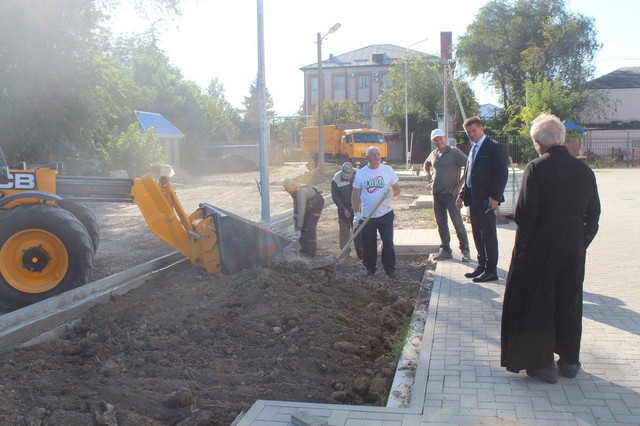 Благоустройство территории строящегося храма